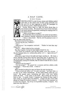 Thumbnail of the first page of the facsimile for A Half Caste.