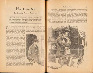 Thumbnail of the first page of the facsimile for Her Love Sin (Part 2).