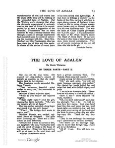 Thumbnail of the first page of the facsimile for The Love of Azalea (Part 2).