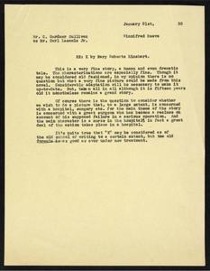 Thumbnail of the first page of the facsimile for Re: K by Mary Roberts Rinehart 1.