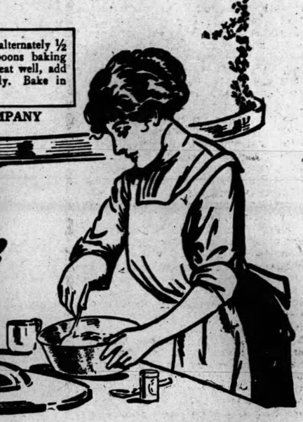 Illustration of woman cooking to denote no facsimile available